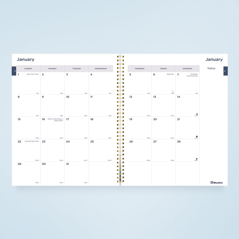 Blueline Monthly Planners