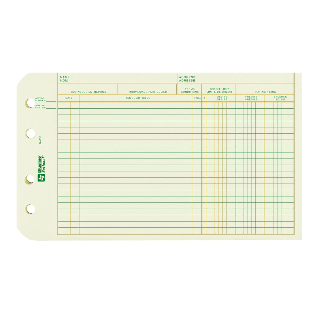 Ledger Filler Sheets 14055