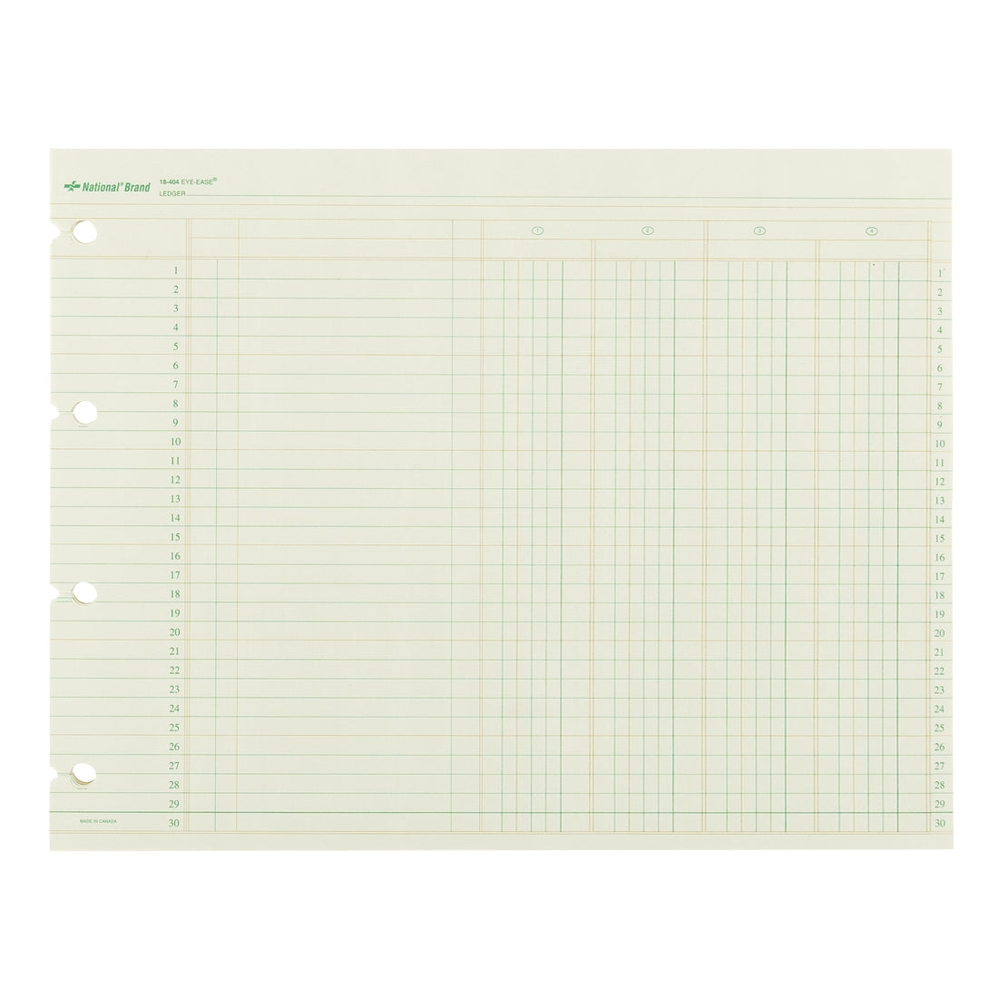 Columnar sheets (4 Columns) 18404