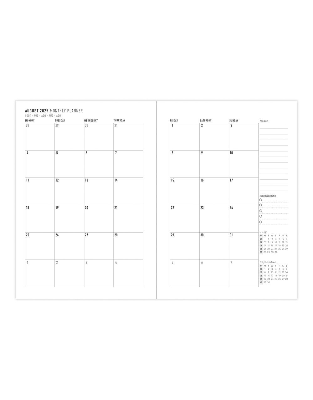 Letts Daisies A6 Week to View Planner 2025-2026 - Multilanguage 26-031869 #color_daisies-mint