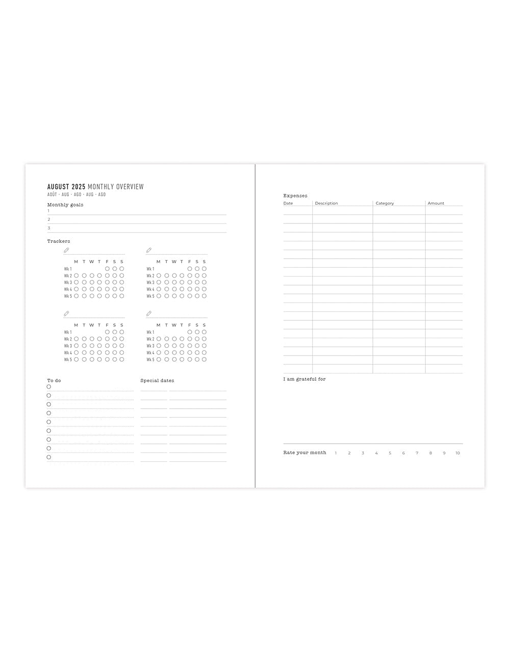 Letts Daisies A6 Week to View Planner 2025-2026 - Multilanguage 26-031869 #color_daisies-mint