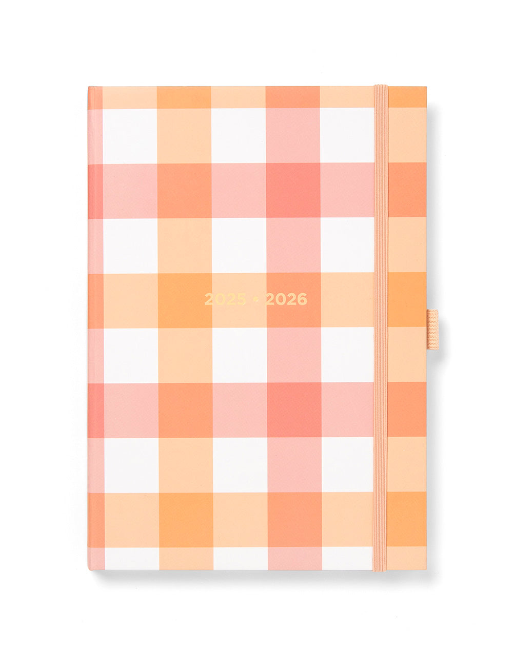 Letts Gingham A5 Week to View Planner 2025-2026 - Multilanguage 26-031930 #color_coral