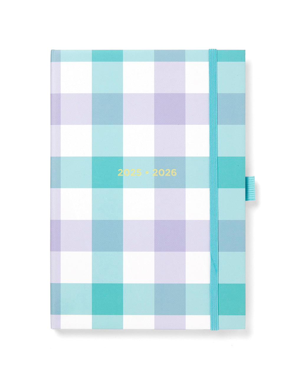 Letts Gingham A5 Week to View Planner 2025-2026 - Multilanguage 26-031931 #color_aqua