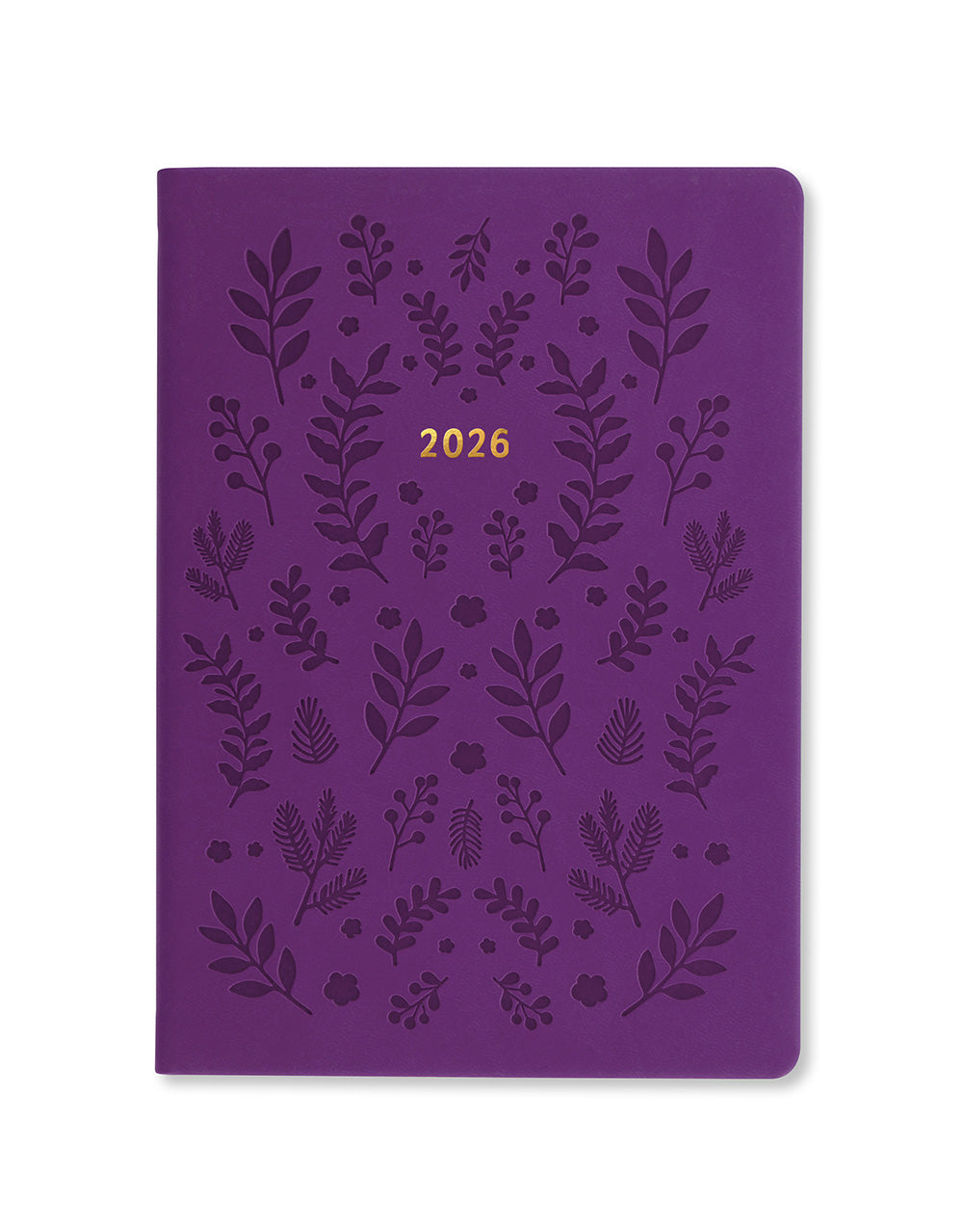 Letts of London Woodland A5 Week to View Planner 2026 - Multilanguage Purple 26-082163 #color_woodland-purple