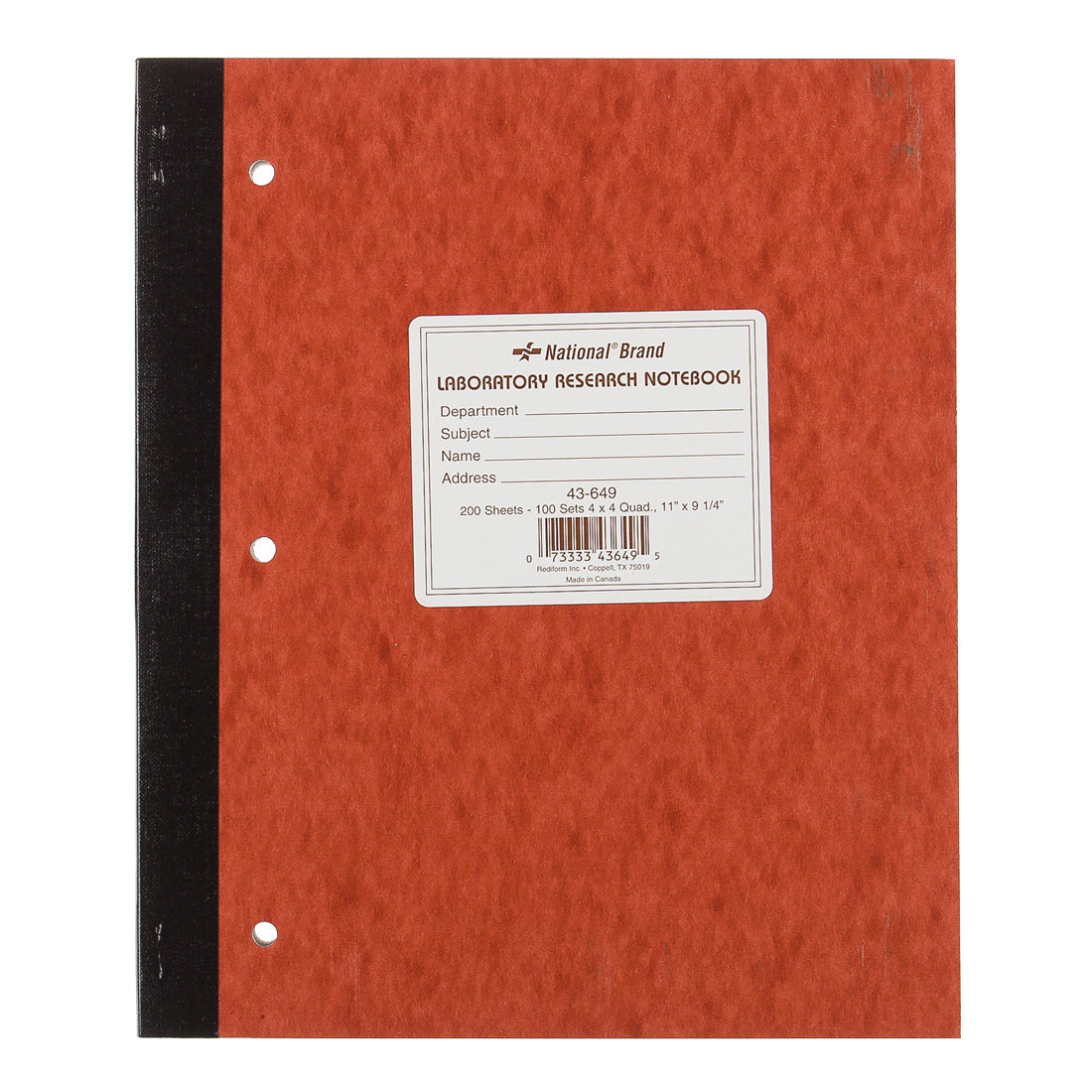 Laboratory Notebook 43649