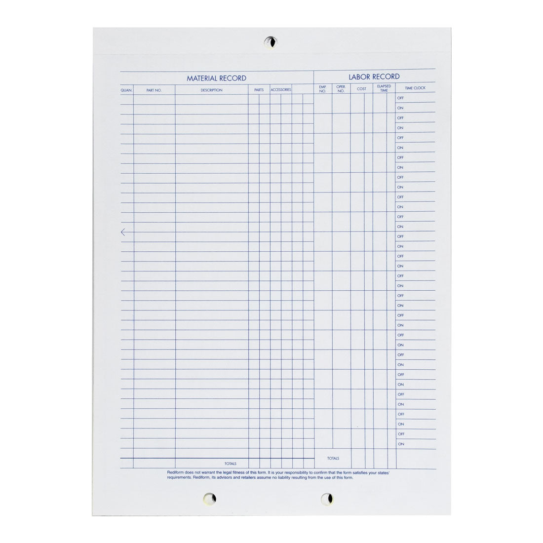 Auto Repair Order Polypack 4P487