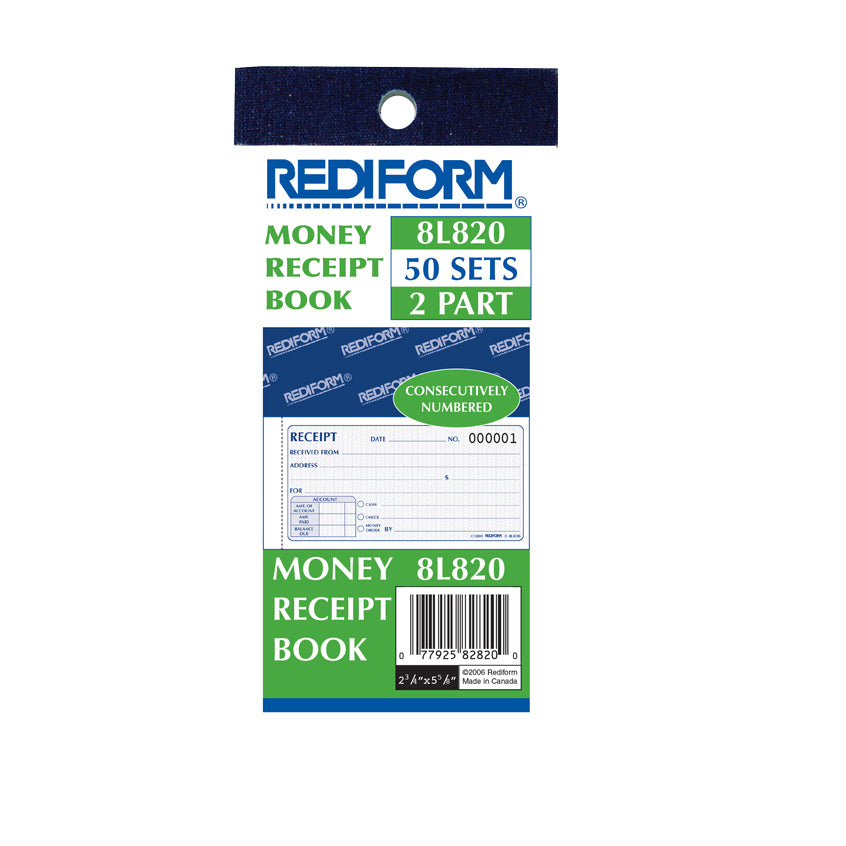 Money Receipt Book 8L820