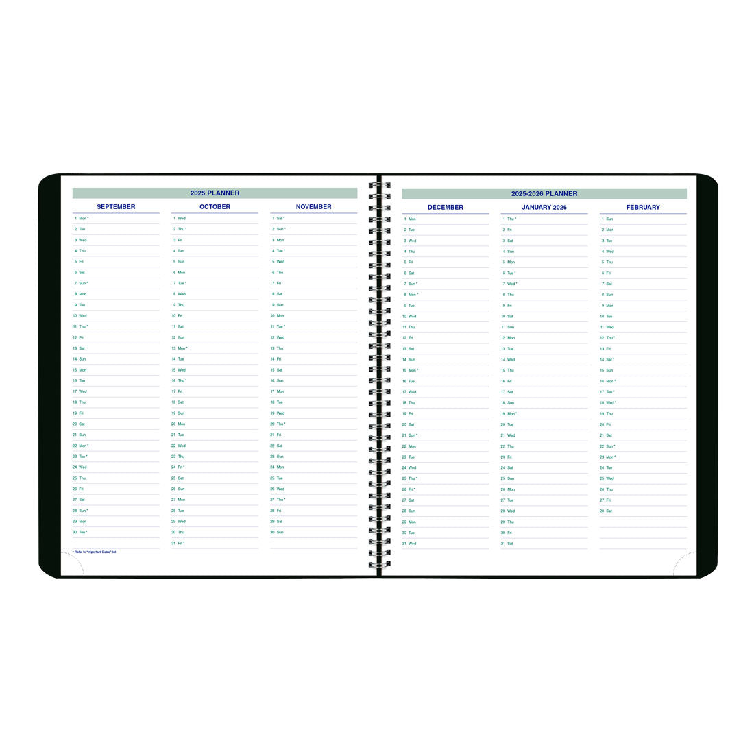 Blueline Essential Plan & Link™ Monthly Planner, Black, 2026 C1512.81T-26