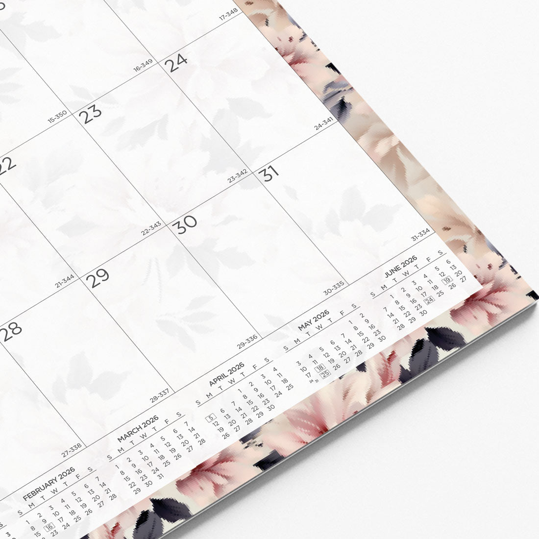 Blueline Colorful Monthly Wall Calendar, Floral, 2026 C173128-26