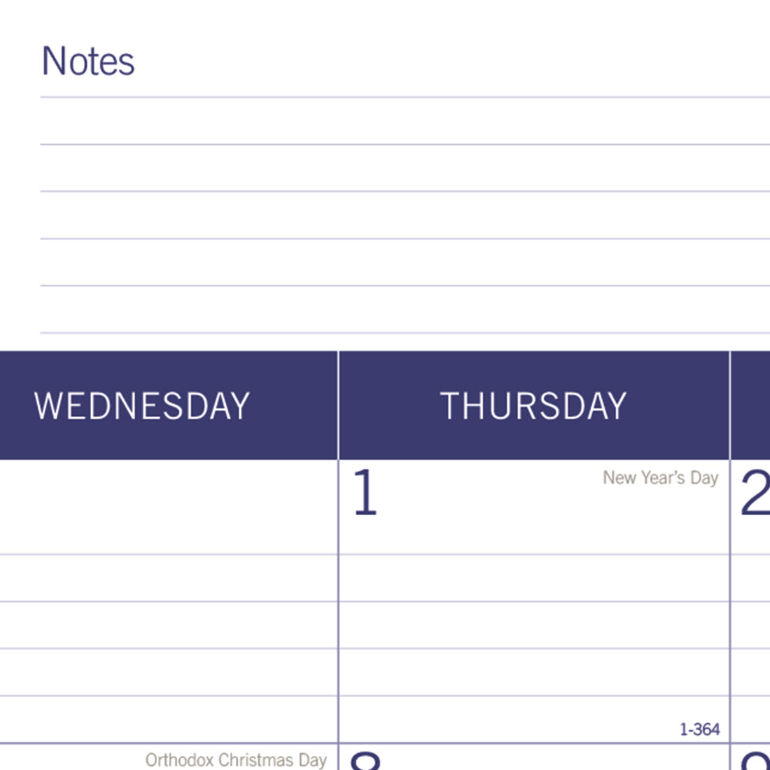 Blueline DuraGlobe™ Monthly Desk Pad Calendar, Bamboo, 2026 C177227-26