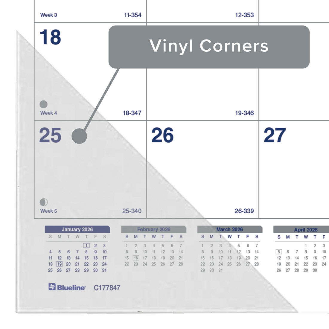 Blueline Net Zero Carbon™ Monthly Desk Pad Calendar, 2026 C177847-26