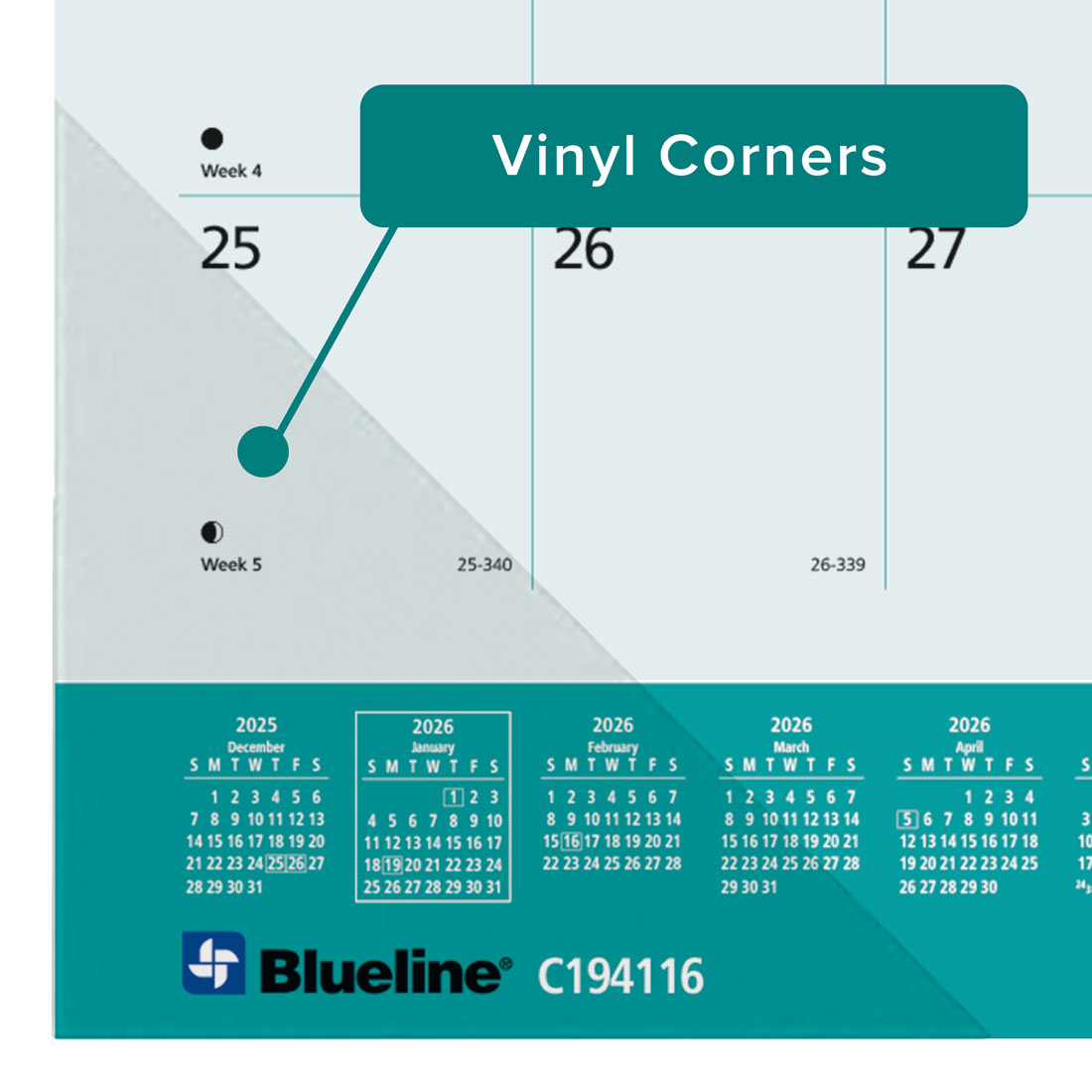 Blueline Man's Best Friend Monthly Desk Pad Calendar, 2026 C194116-26