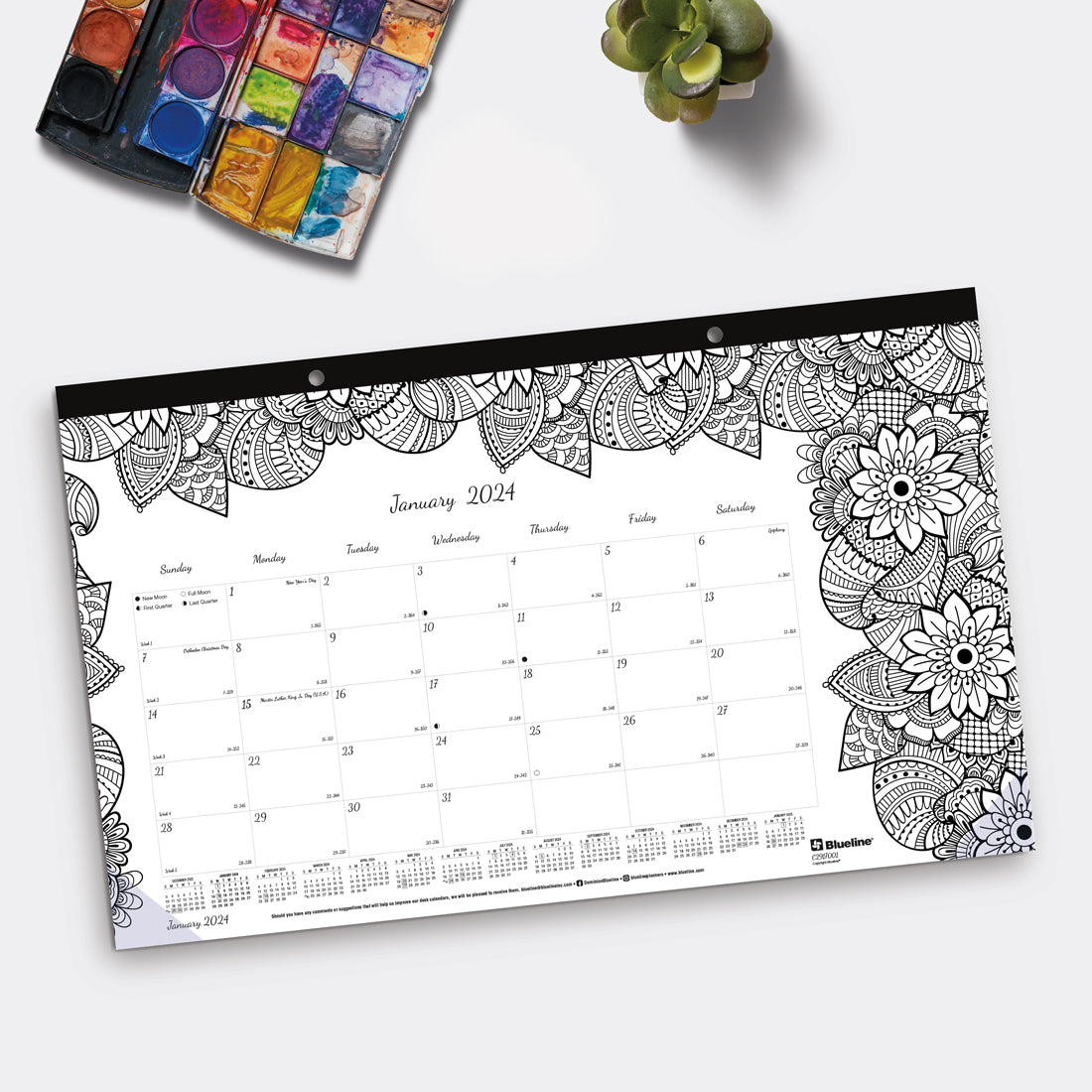 DoodlePlan™ Coloring Desk Pad 2024