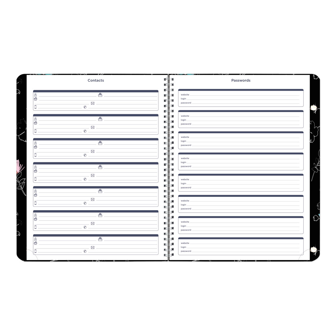 Blueline Dramatic Floral Monthly Planner 2026 C701G.01-26