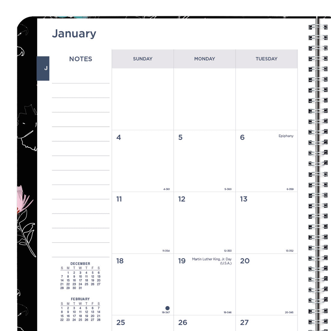 Blueline Dramatic Floral Monthly Planner 2026 C701G.01-26