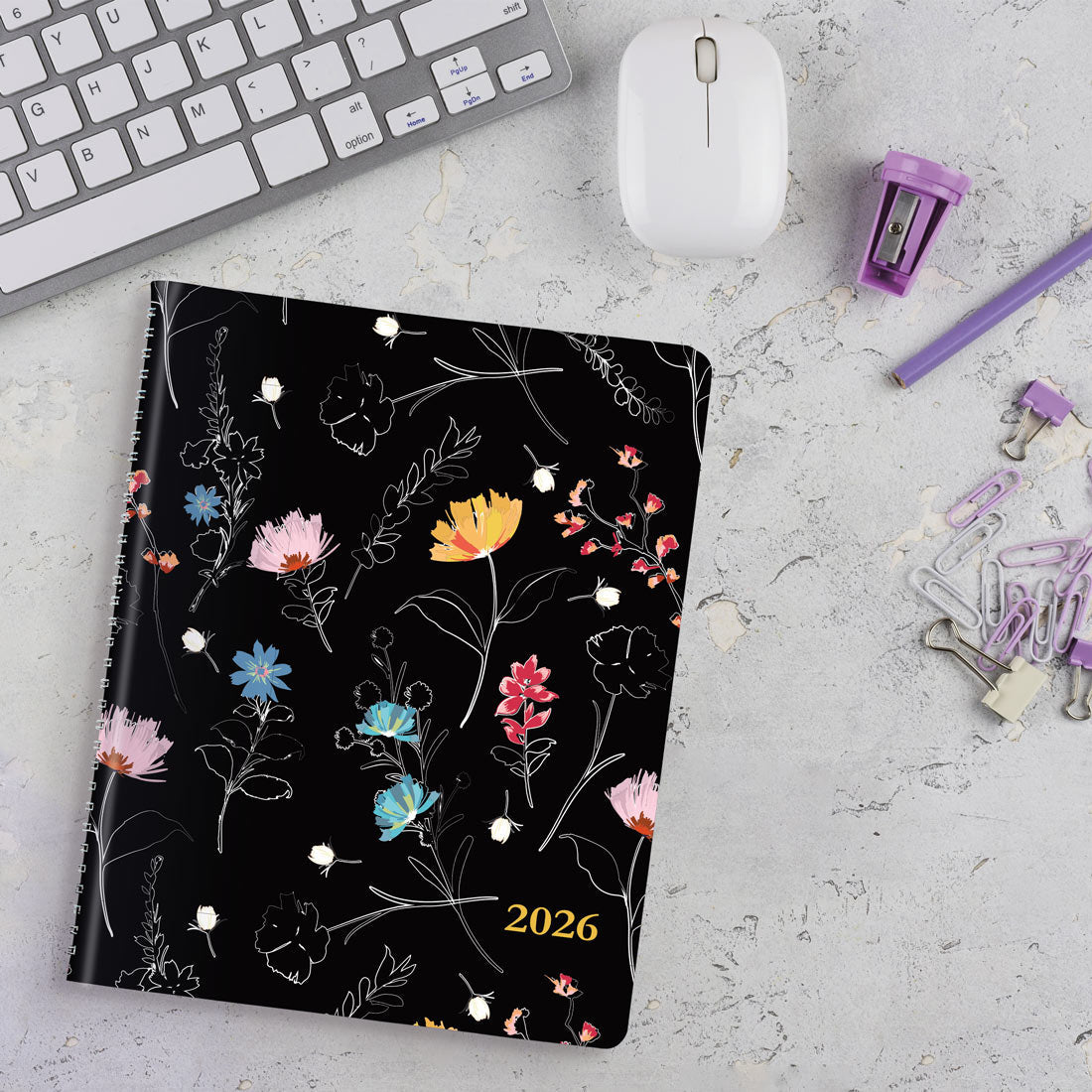 Blueline Dramatic Floral Monthly Planner 2026 C701G.01-26