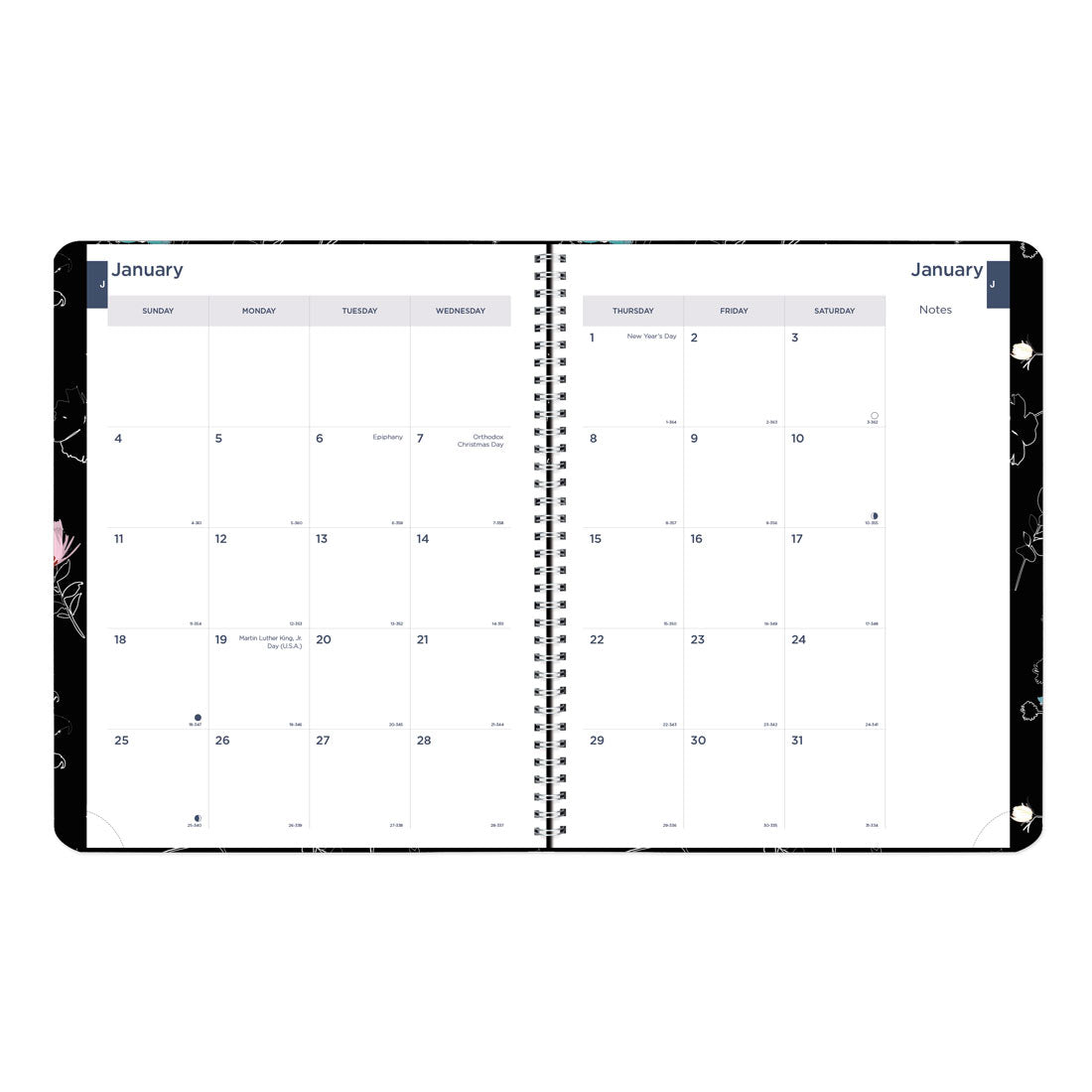 Blueline Dramatic Floral Weekly/Monthly Planner 2026 C958G.01-26