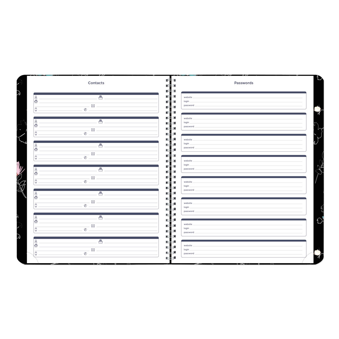 Blueline Dramatic Floral Weekly/Monthly Planner 2026 C958G.01-26