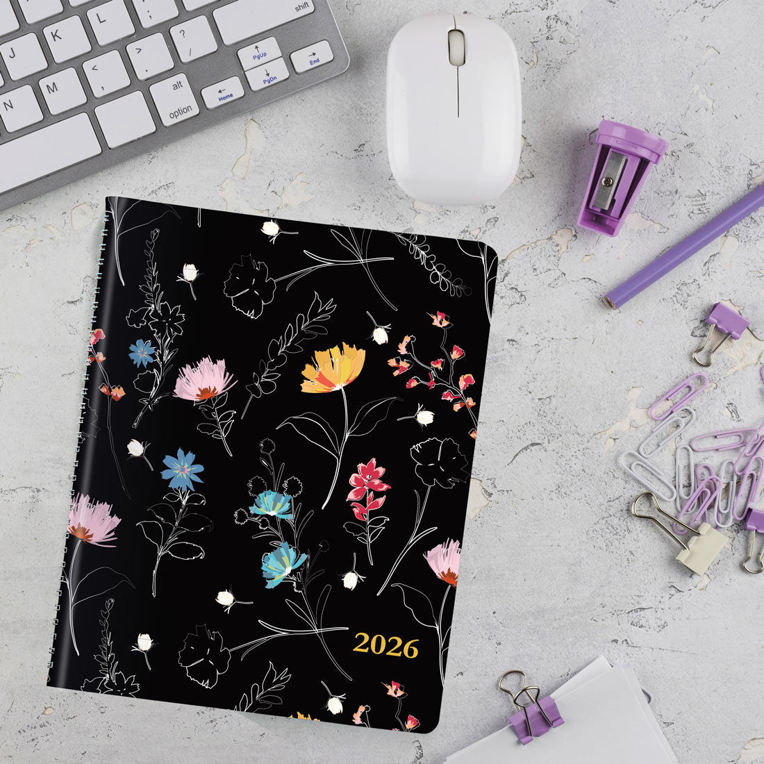 Blueline Dramatic Floral Weekly/Monthly Planner 2026 C958G.01-26
