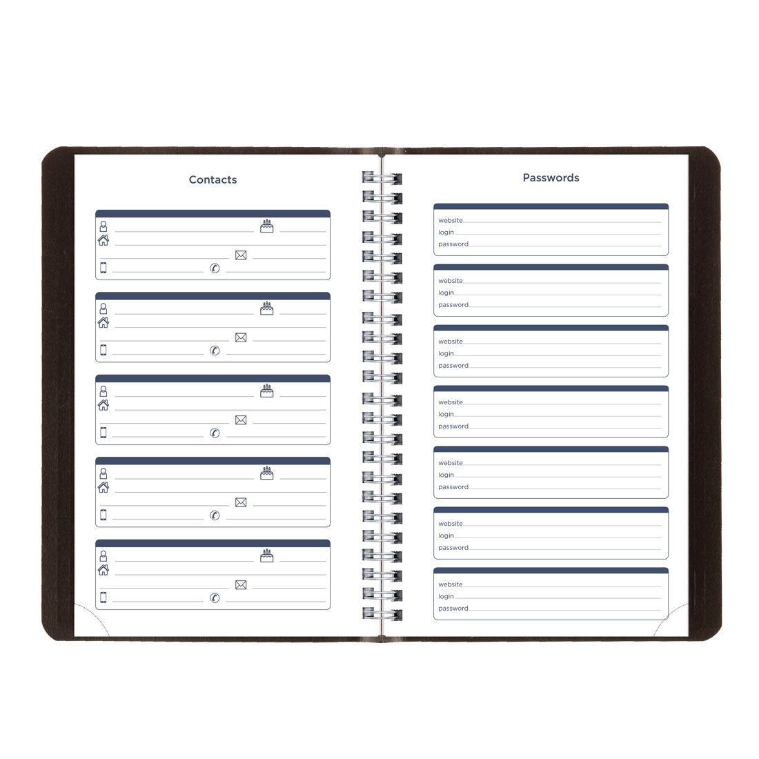 Academic Weekly Planner, Classic Black, 2025-2026, Blueline CA101.BLK-26 #color_black