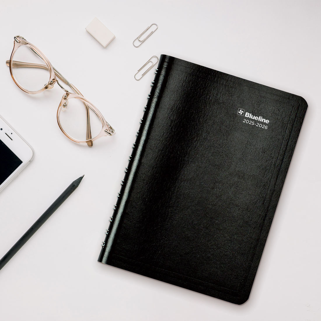 Academic Weekly Planner, Classic Black, 2025-2026, Blueline CA101.BLK-26 #color_black