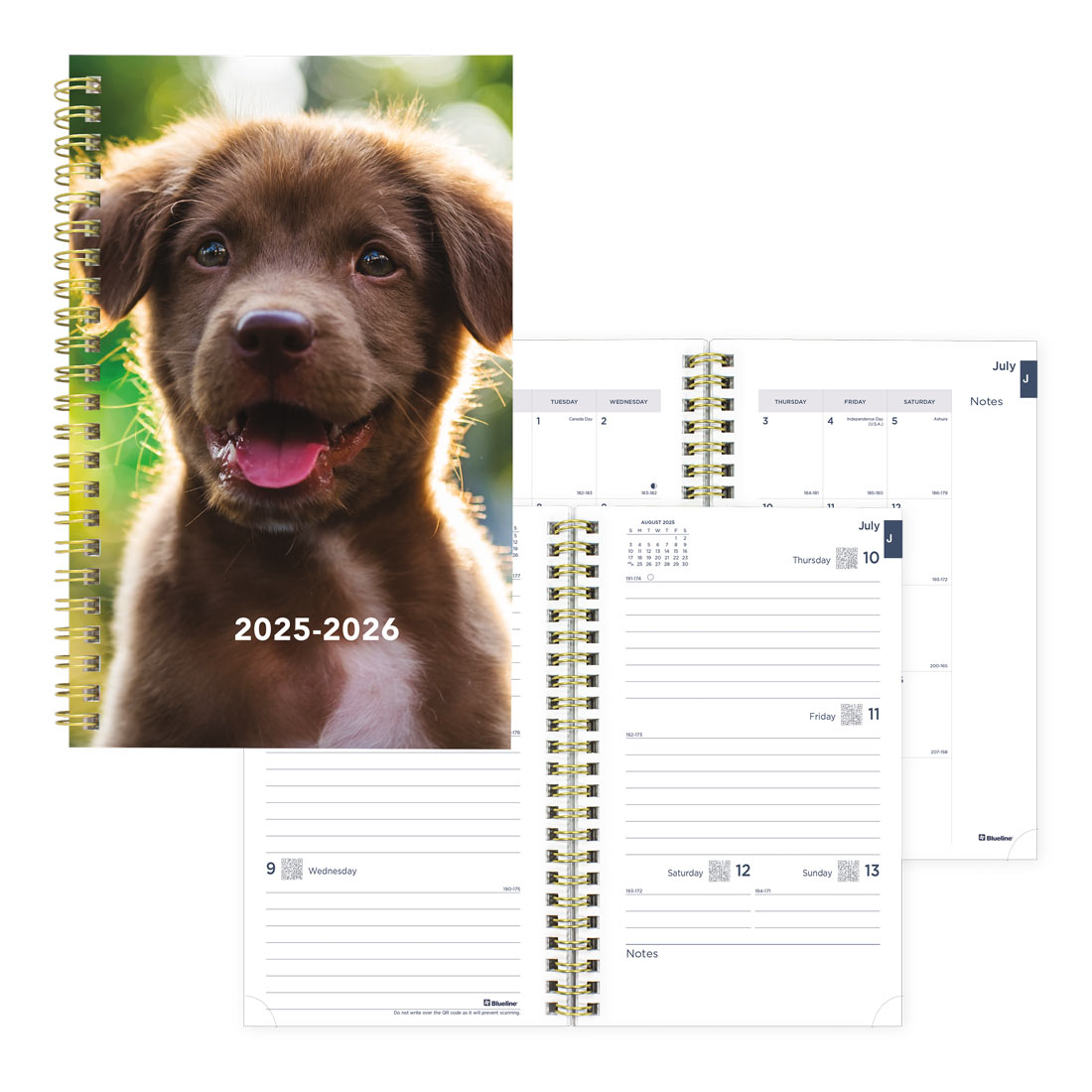 Academic Weekly Planner, Animal, 2025-2026, Blueline CA114PA-26 #color_dog