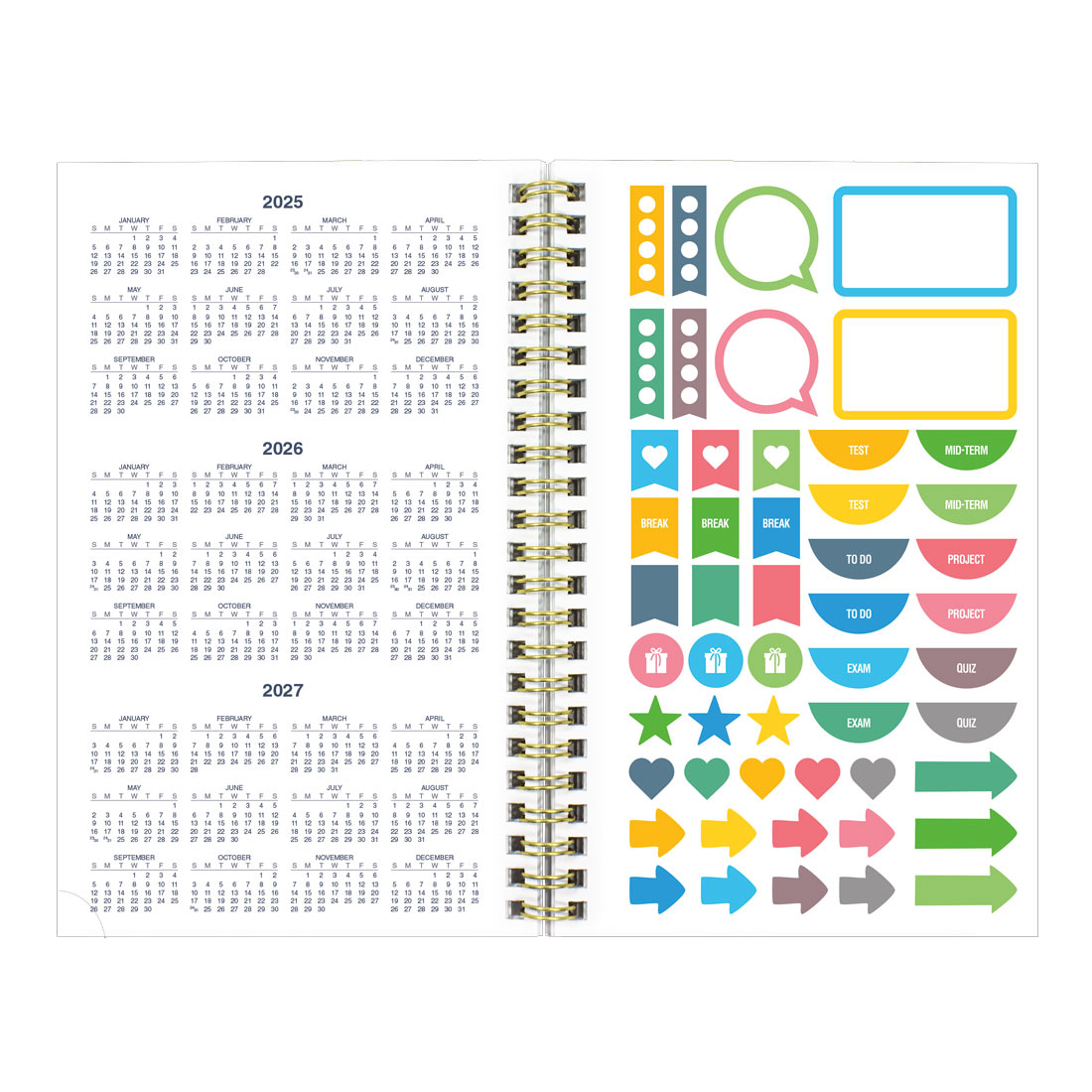 Academic Weekly Planner, Under the Sea, 2025-2026, Blueline CA114PH-26 #color_waves