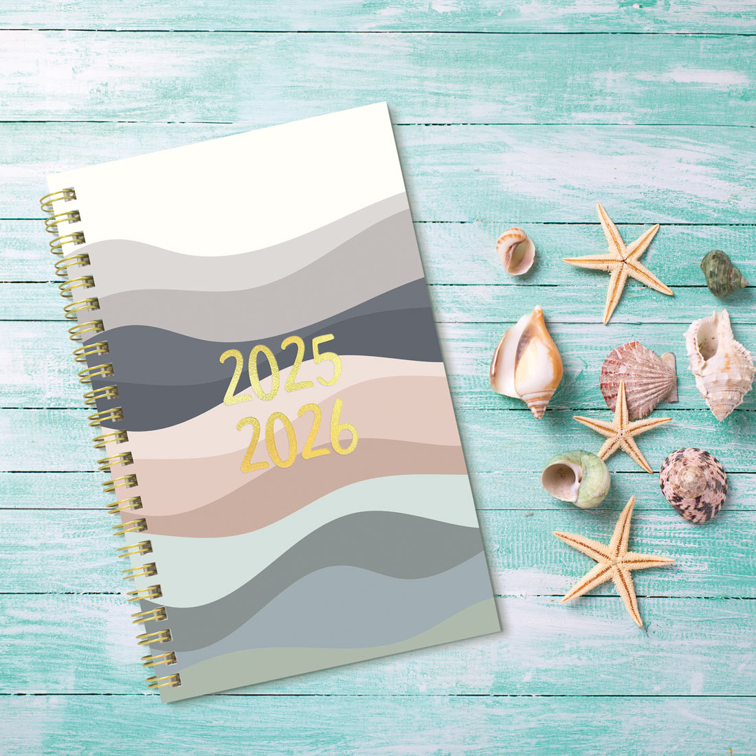 Academic Weekly Planner, Under the Sea, 2025-2026, Blueline CA114PH-26 #color_waves