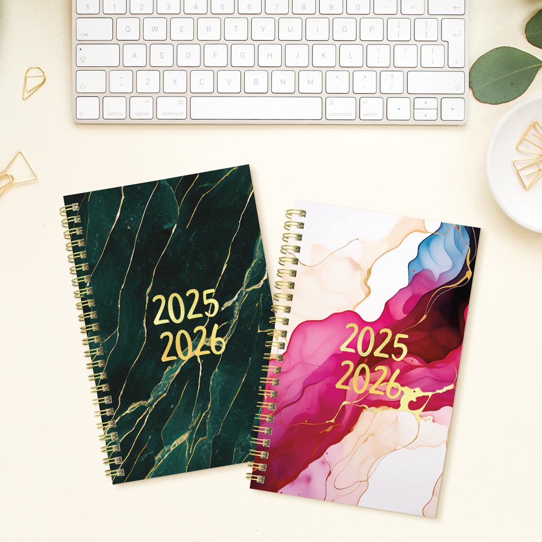 Academic Weekly Planner, Marble, 2025-2026, Blueline CA114PI-26 #color_marble-pink