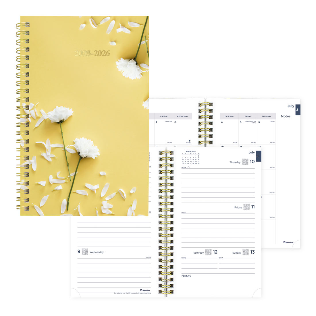Academic Weekly Planner, Botanical, 2025-2026, Blueline CA114PM-26 #color_botanical-yellow
