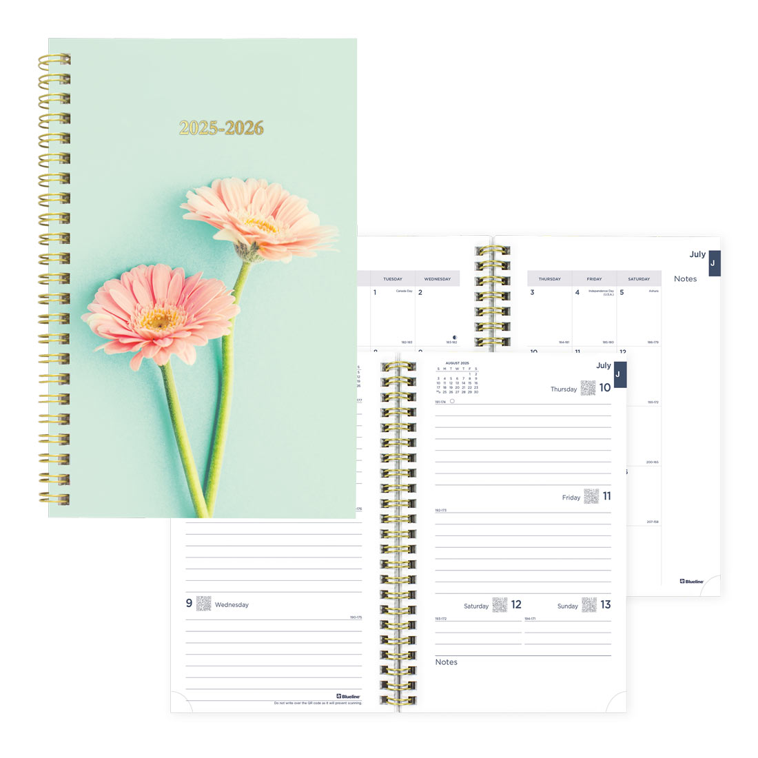 Academic Weekly Planner, Botanical, 2025-2026, Blueline CA114PM-26 #color_botanical-blue