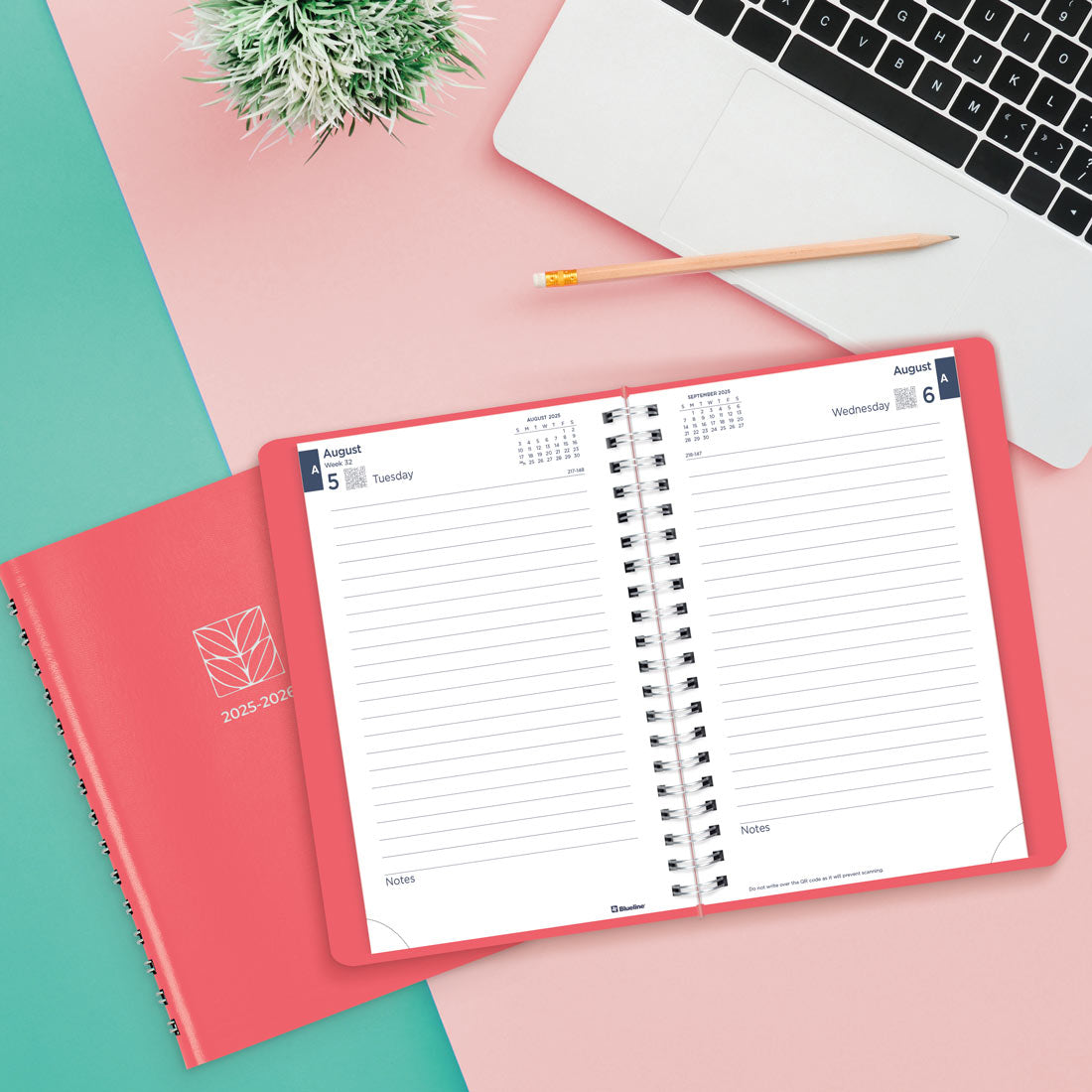 Academic Daily Planner, Fashion, 2025-2026, Blueline CA201F-26 #color_fashion-pink