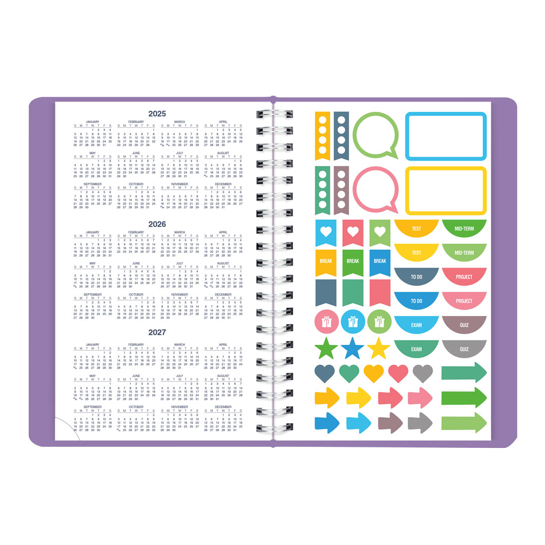 Academic Daily Planner, Fashion, 2025-2026, Blueline CA201F-26 #color_fashion-purple