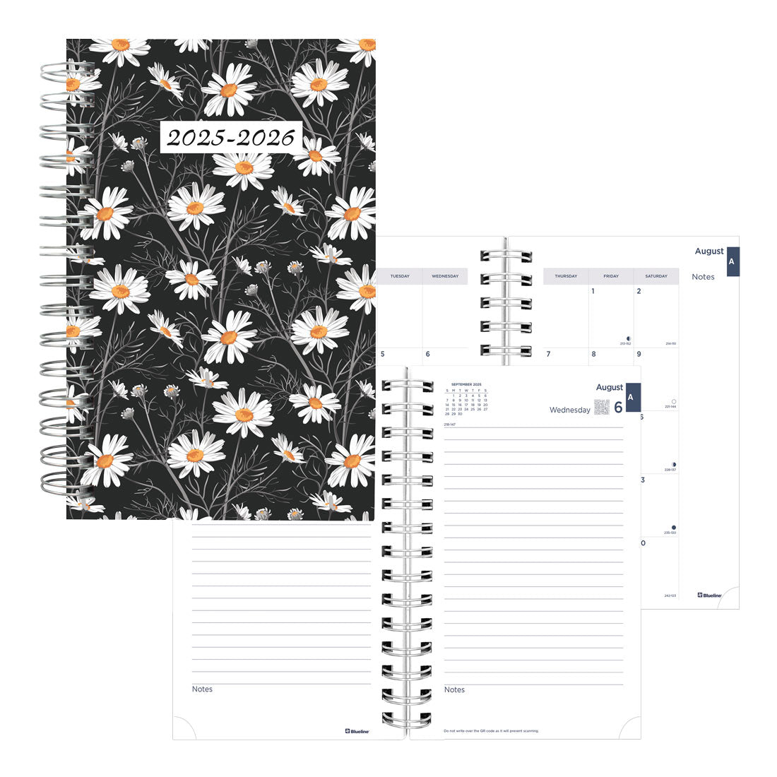 Academic Daily Planner, Blossom, 2025-2026, Blueline CA214PG-26 #color_blossom-white