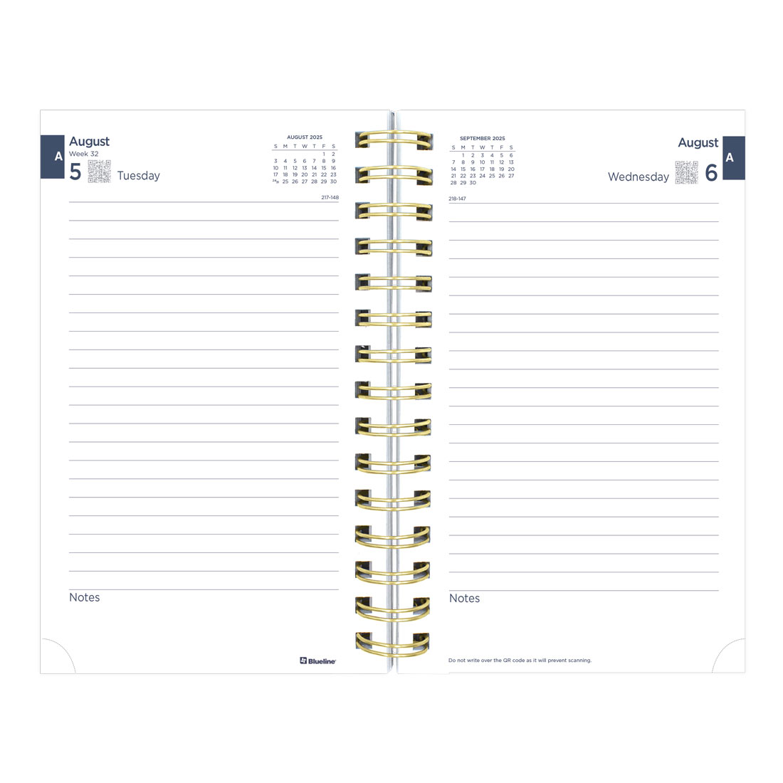 Academic Daily Planner, Blossom, 2025-2026, Blueline CA214PG-26 #color_blossom-white