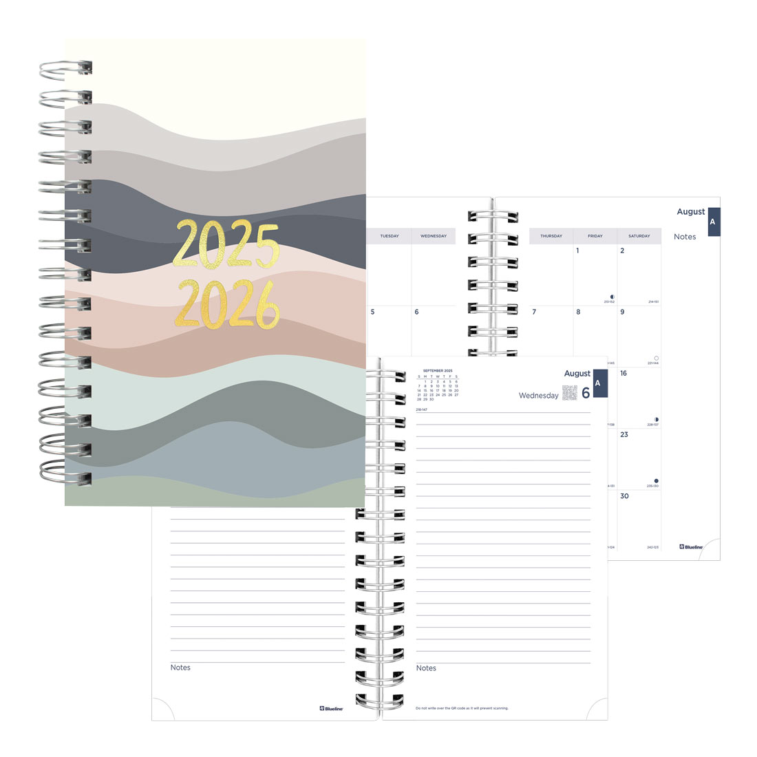 Academic Daily Planner, Under the Sea, 2025-2026, Blueline CA214PH-26 #color_waves