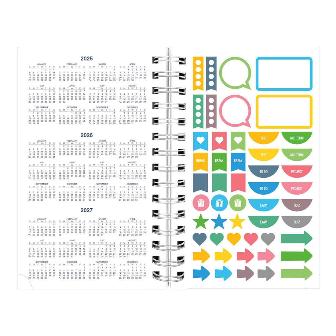 Academic Daily Planner, Under the Sea, 2025-2026, Blueline CA214PH-26 #color_waves