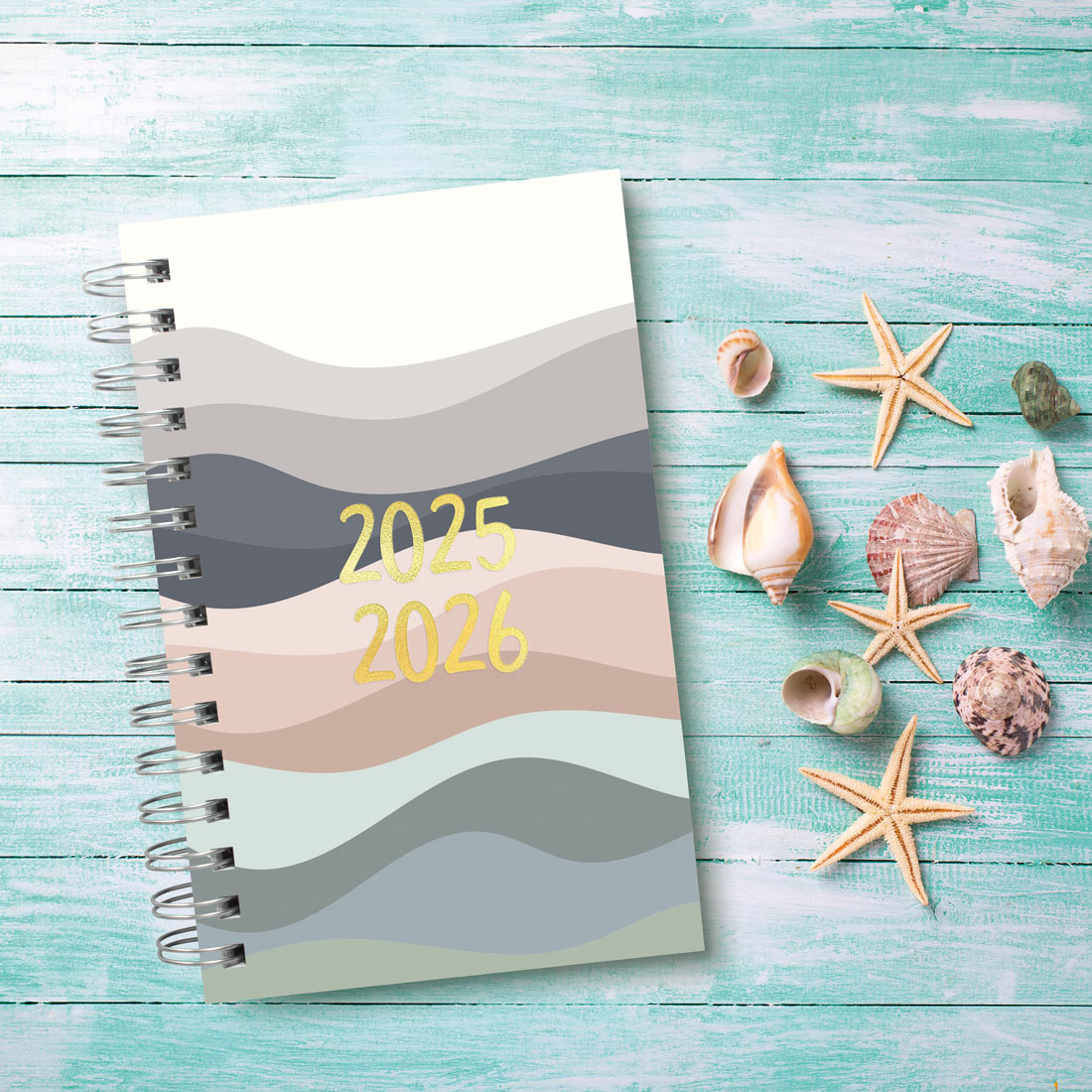Academic Daily Planner, Under the Sea, 2025-2026, Blueline CA214PH-26 #color_waves