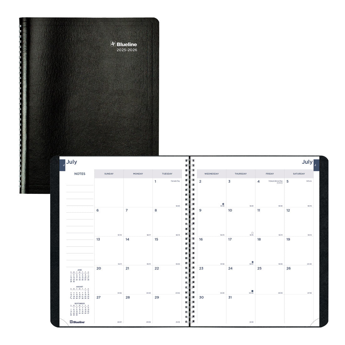 Academic Monthly Planner, Classic Black, 2025-2026, Blueline CA701.BLK-26 #color_black