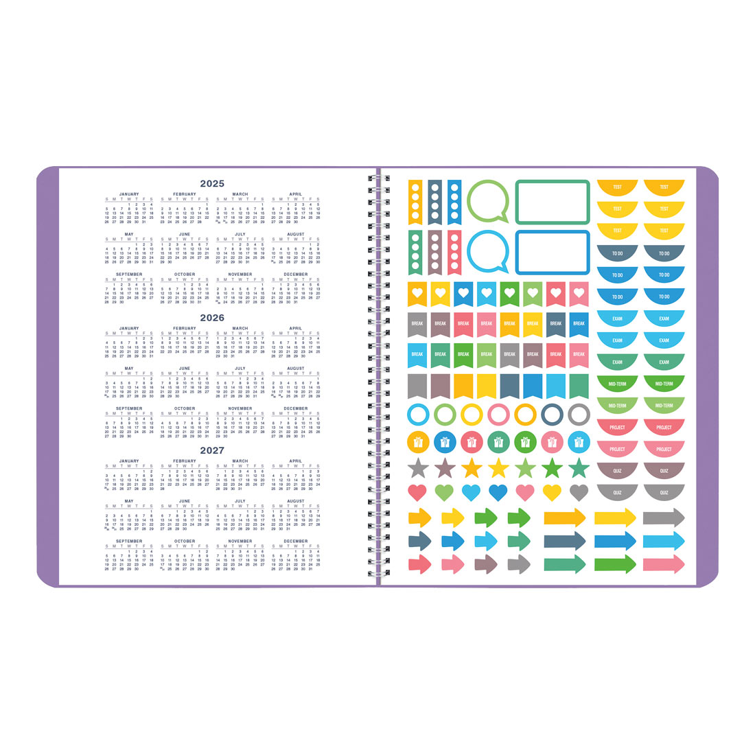 Academic Monthly Planner, Fashion, 2025-2026, Blueline CA701F-26 #color_fashion-purple