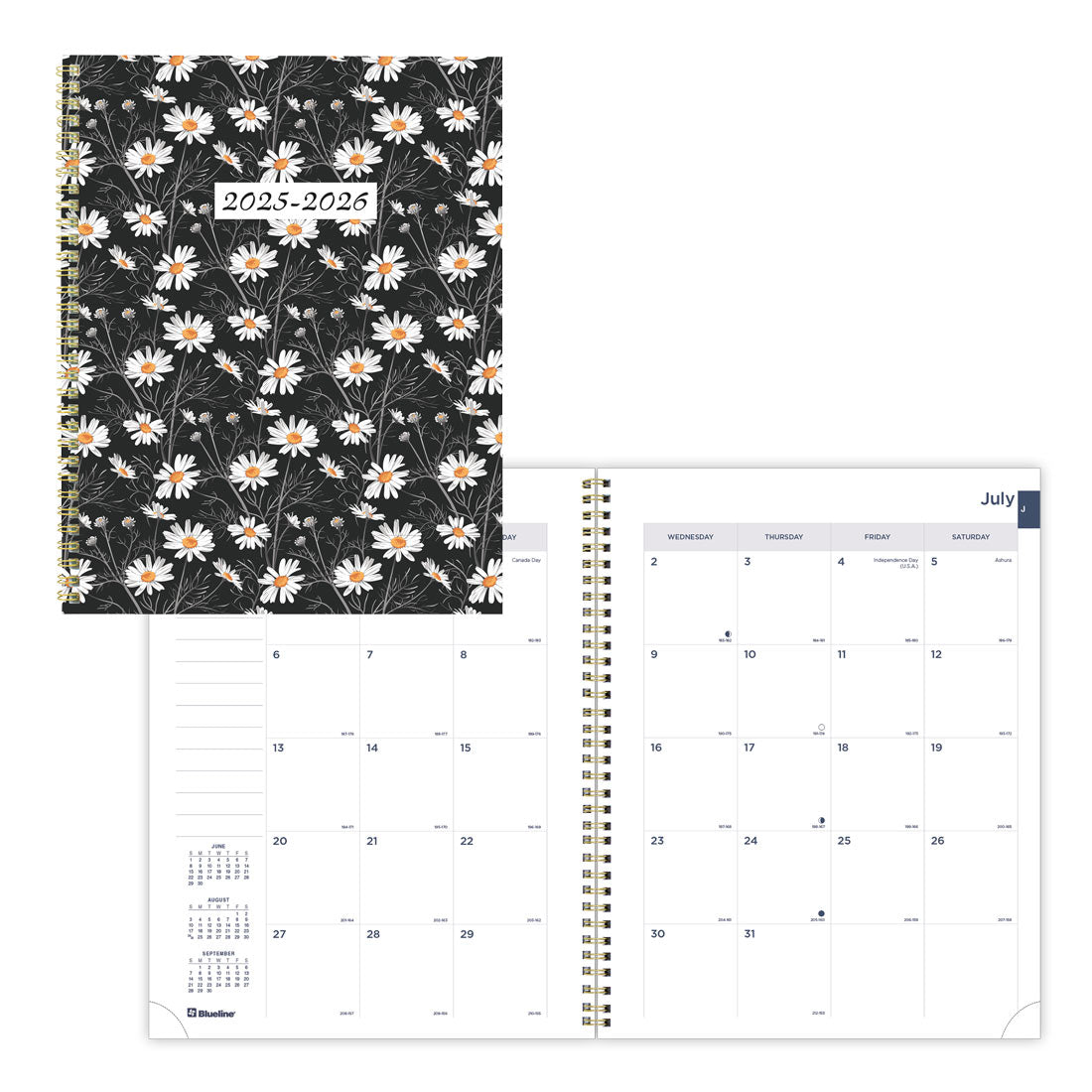 Academic Monthly Planner, Blossom, 2025-2026, Blueline CA714PG-26 #color_blossom-white