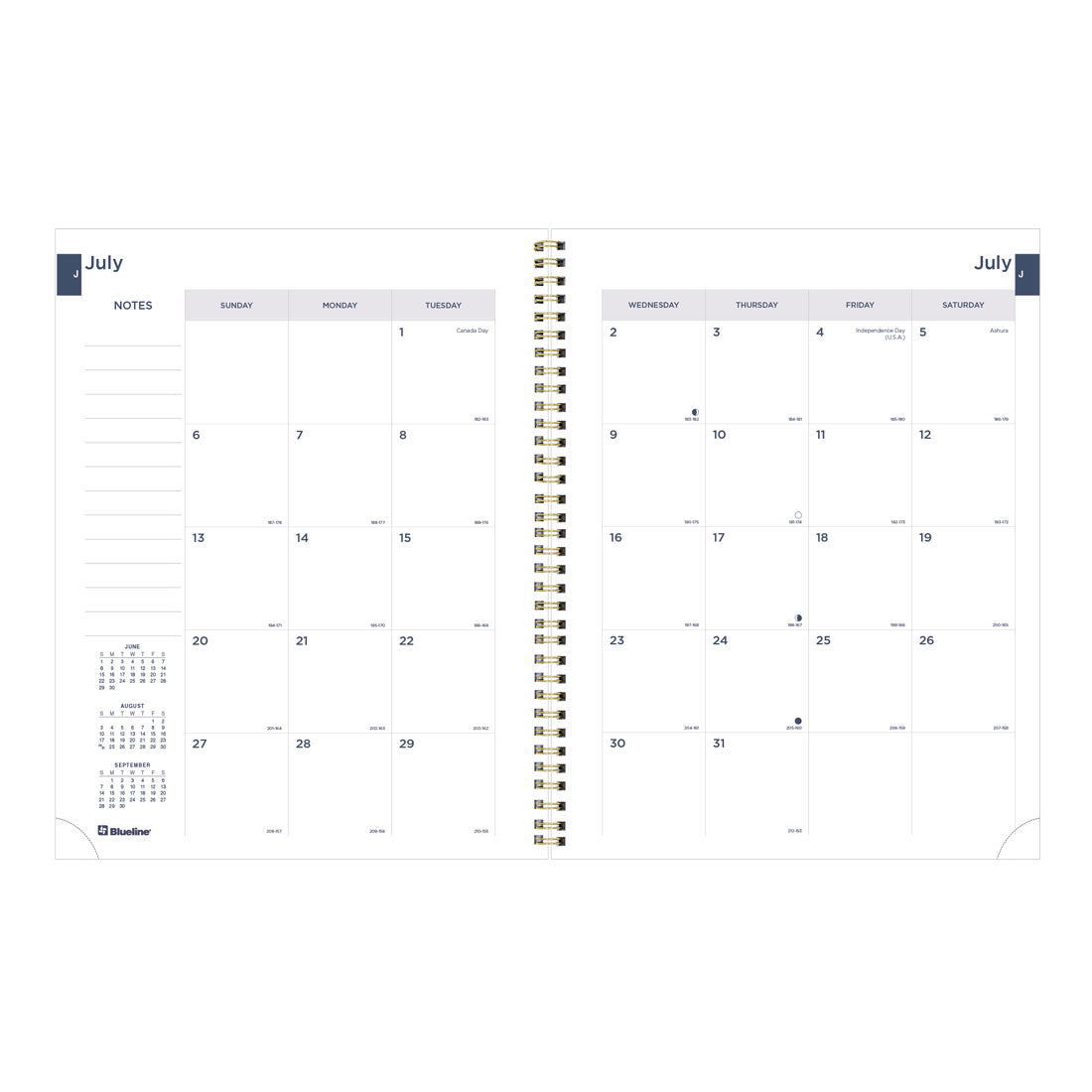 Academic Monthly Planner, Blossom, 2025-2026, Blueline CA714PG-26 #color_blossom-navy