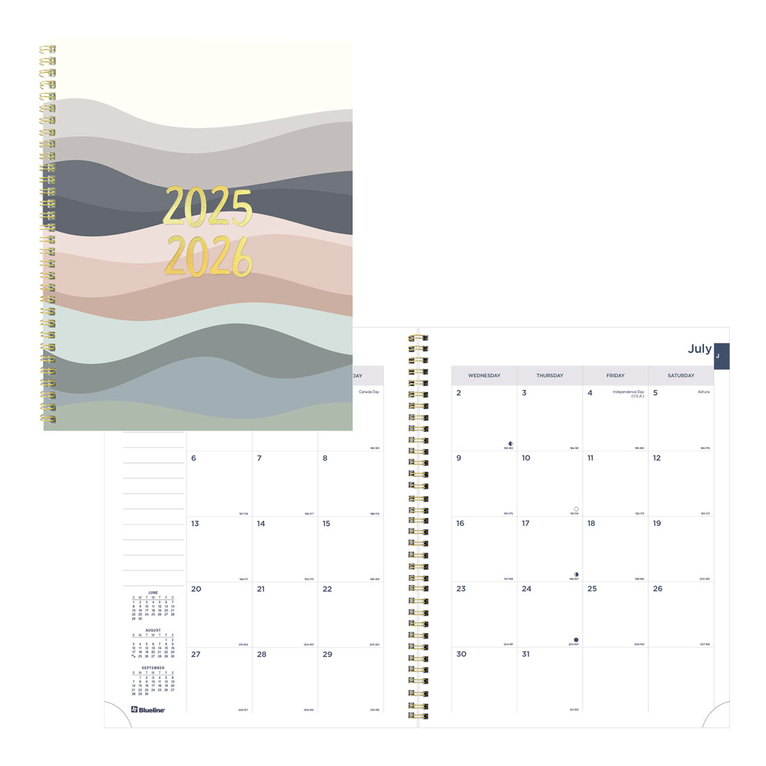 Academic Monthly Planner, Under the Sea, 2025-2026, Blueline CA714PH-26 #color_waves
