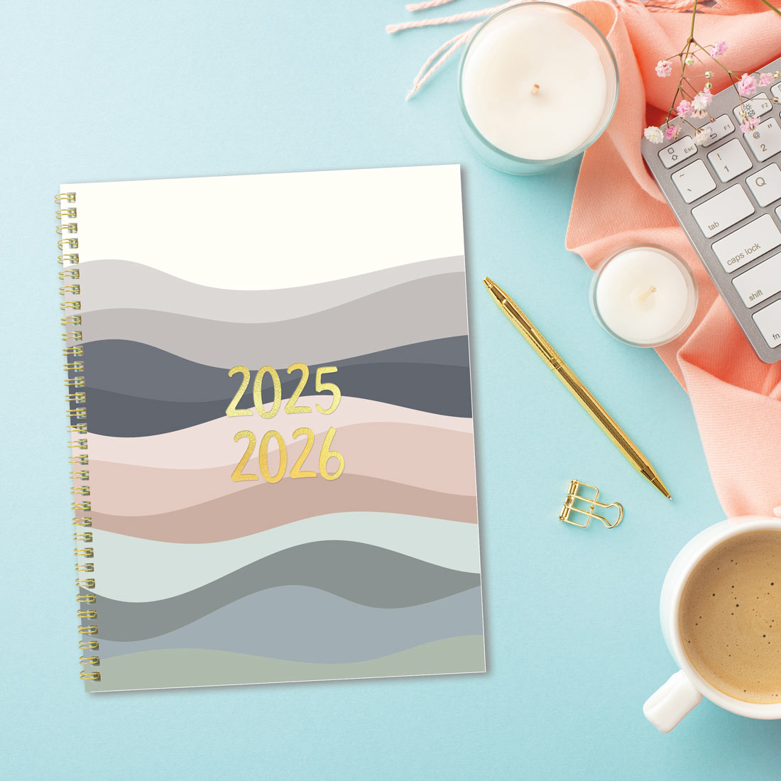 Academic Monthly Planner, Under the Sea, 2025-2026, Blueline CA714PH-26 #color_waves