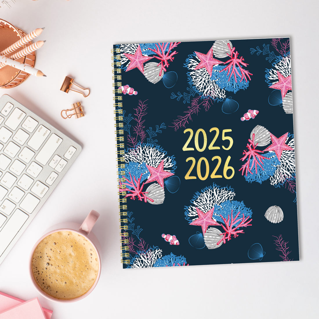 Academic Monthly Planner, Under the Sea, 2025-2026, Blueline CA714PH-26 #color_starfish