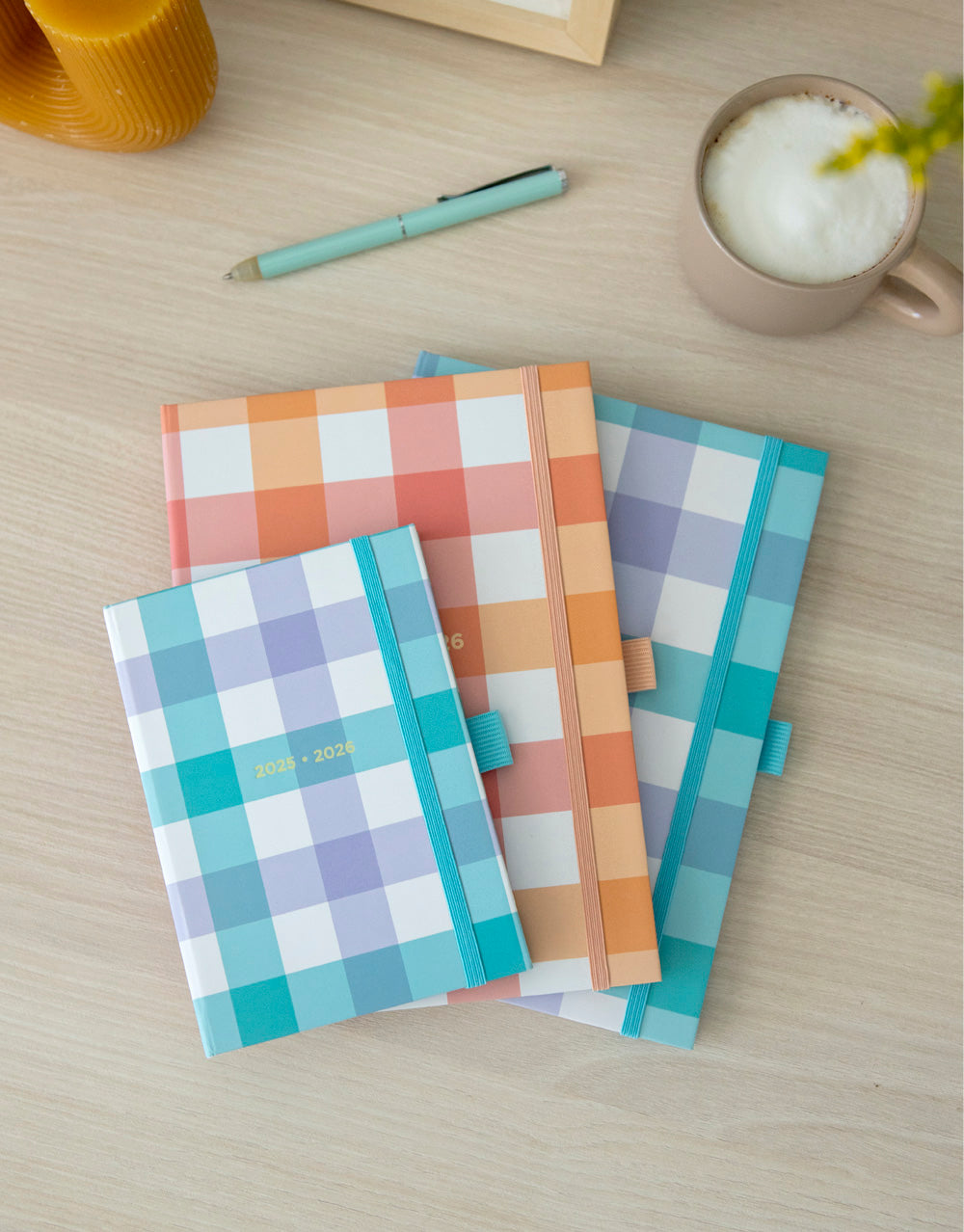 Letts Gingham Planners 2025-2026 - #color_coral