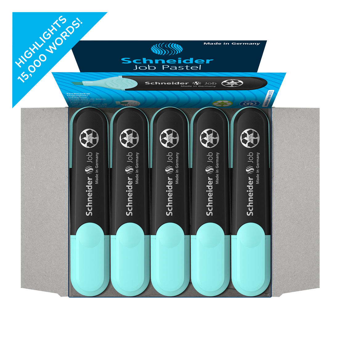Job Pastel Highlighter, Box of 10un.#ink-color_turquoise
