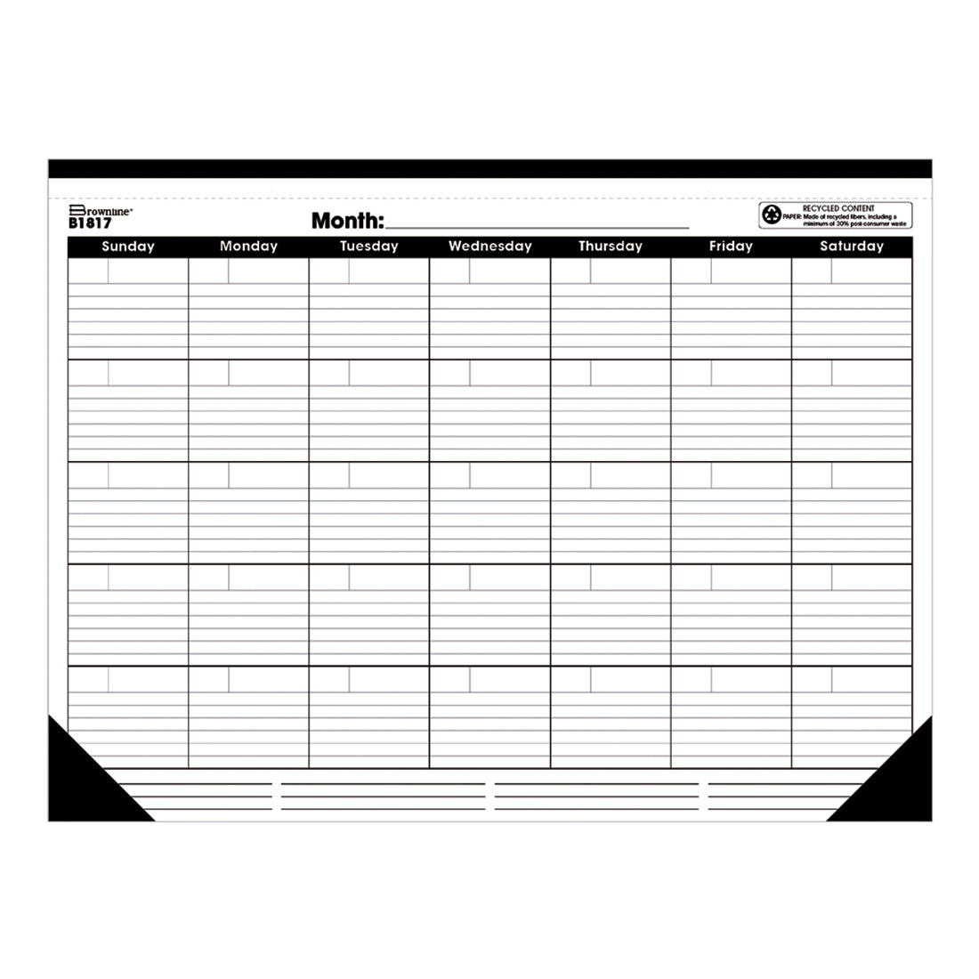 Monthly Undated Desk Pad