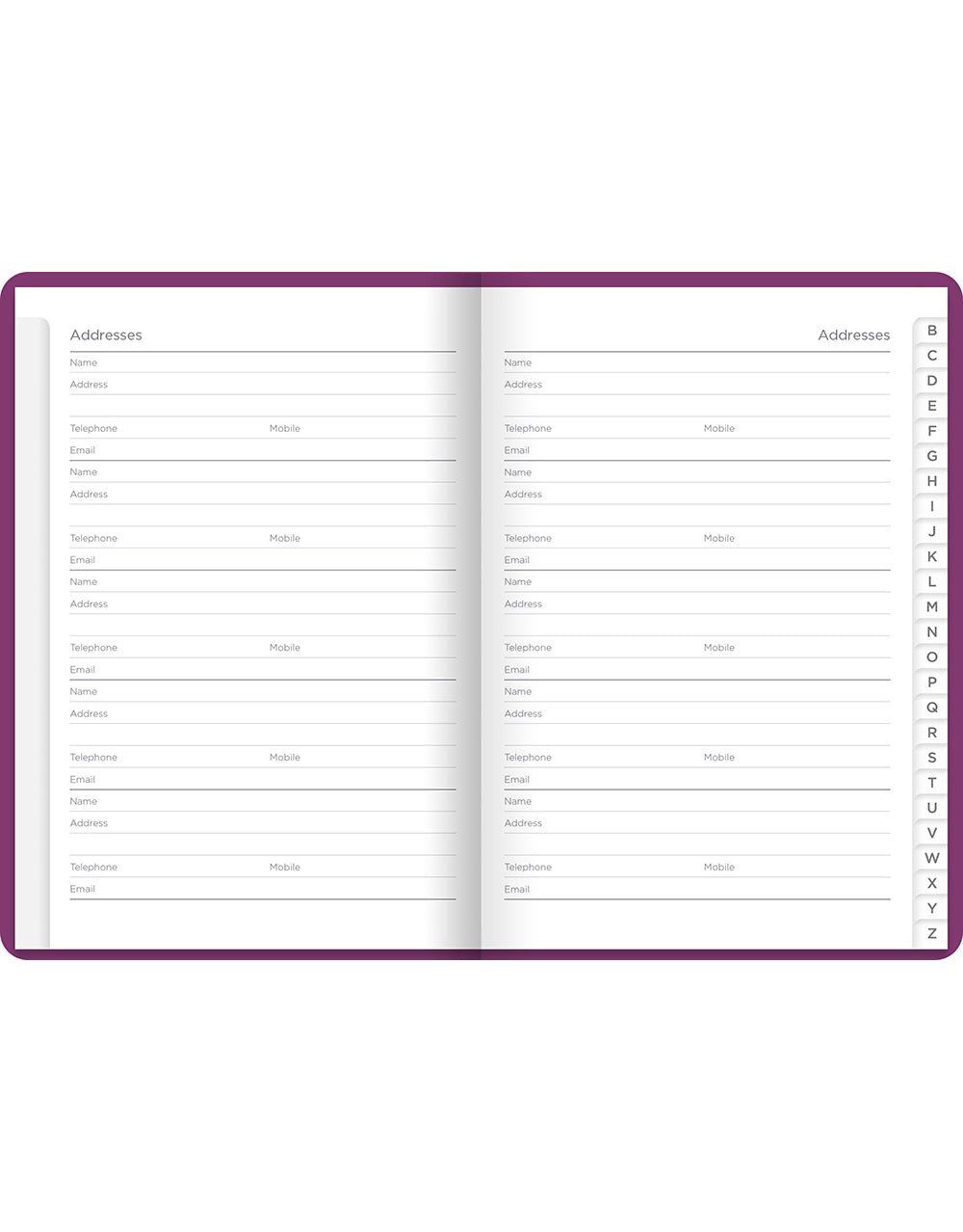 Dazzle A6 Address Book Purple#color_purple