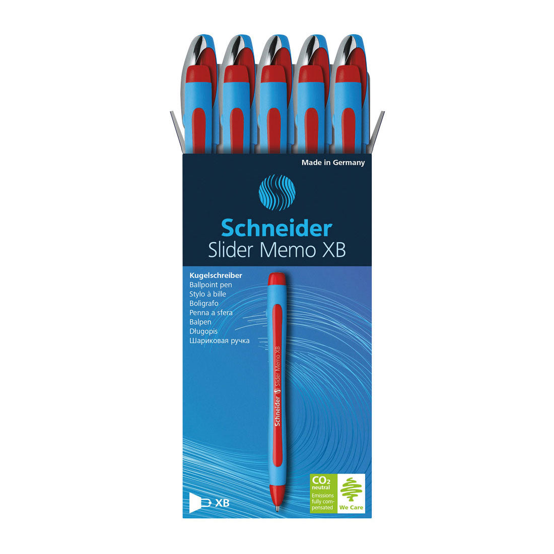 Memo Ballpoint Pen XB, Box of 10#ink-color_red